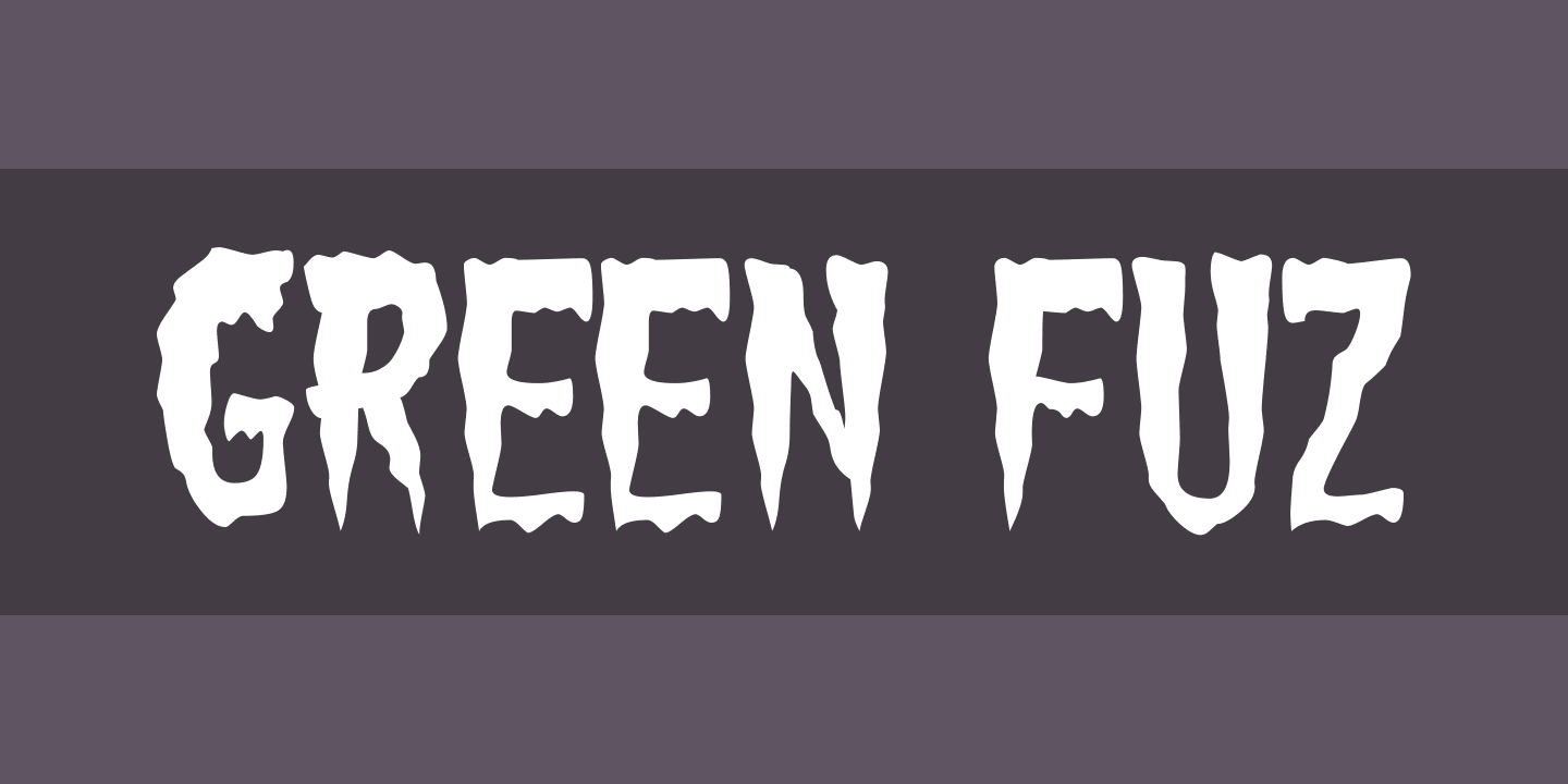 Пример шрифта Green Fuz #1